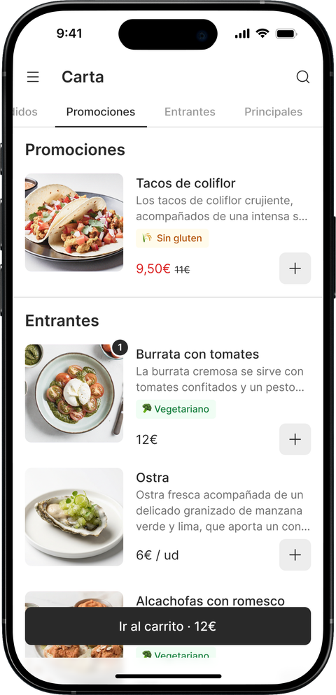 Autopedido con QR desde el móvil
